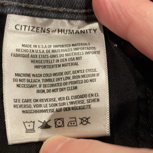 Citizens of Humanity Bowery Standard Slim Stretch 33/29.5 Faded Black Men - Picture 5 of 12